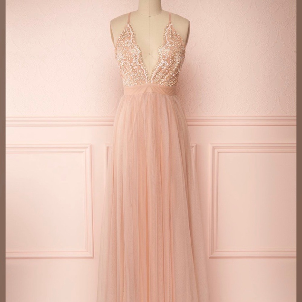 Embellished Blush Dress